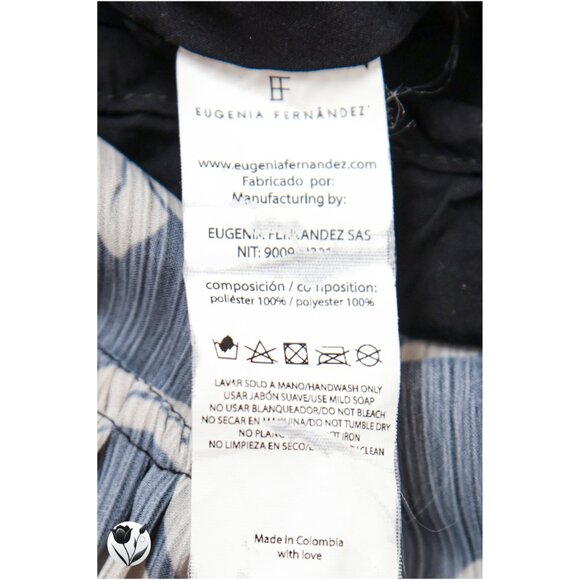 Eugenia Fernández Dress XS Boho Floral Ruffle Mini Long Sleeve Deep V Colombia - Picture 11 of 11